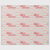 Retro Sunburst Frohe Weihnachten Mitte des Jahrhun Geschenkpapier (Flach)