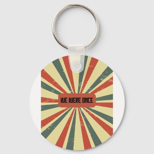 Retro Sunburst Memory | Wiederbelebung verblichene Schlüsselanhänger (Vorderseite)