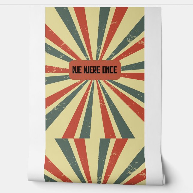 Retro Sunburst Memory | Wiederbelebung verblichene Tapete (Abrollen)