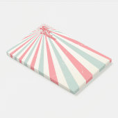 Retro Sunburst Mitte Jahrhundert Frohe Weihnachten Post-it Klebezettel (angewinkelt)