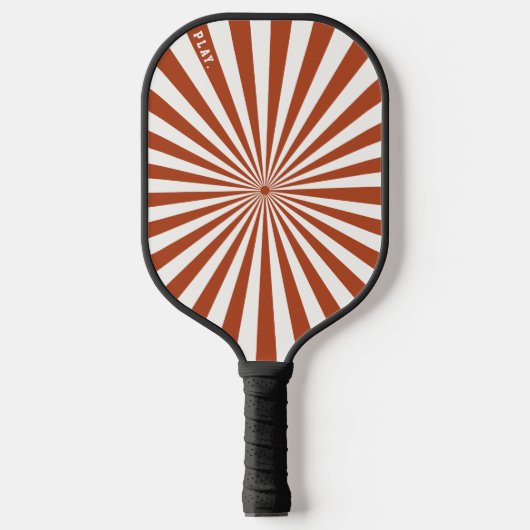 Retro Sunburst Muster Pickleball Schläger (Vorderseite)