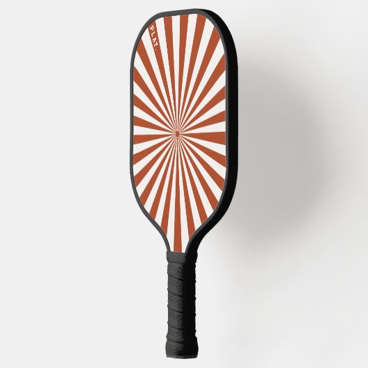 Retro Sunburst Muster Pickleball Schläger (Links)