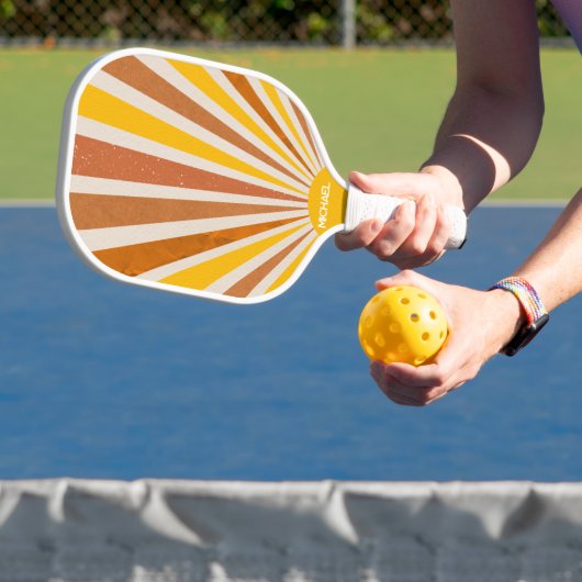 Retro Sunburst Pickleball Schläger (InSitu)