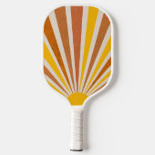 Retro Sunburst Pickleball Schläger (Rückseite)