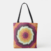 Retro Sunburst Spiral Tasche (Rückseite)