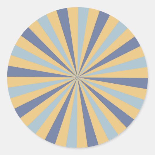 Retro Sunburst Sticker (Vorderseite)