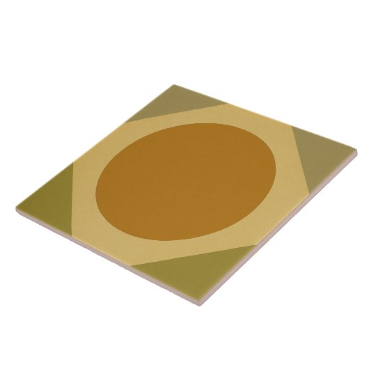 Retro Sunburst Tile – Warm Geometric Design Fliese (Seite)