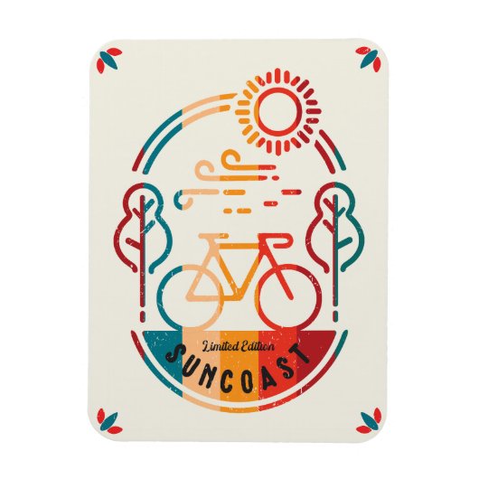 Retro Suncoast Bike Trail Magnet (Vertikal)