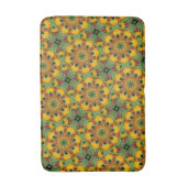 Retro Sunflower Bath Mat Badematte (Vorderseite Vertikal)