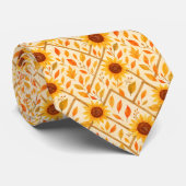 Retro Sunflower & Rustic Farmhouse Watercolor  Krawatte (Gerollt)