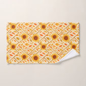 Retro Sunflower & Rustikales Bauernhaus Wasserfarb Badhandtuch Set (Handtuch)