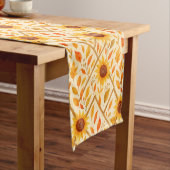 Retro Sunflower & Rustikales Bauernhaus Wasserfarb Kurzer Tischläufer (Beispiel)