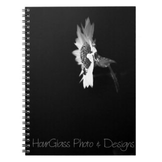 Retro Sunflower with Bee Spiral Photo Notebook Notizblock