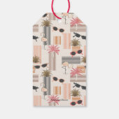 Retro Sunglasses Flamingo Geburtstagsparty Danke Geschenkanhänger (Rückseite)