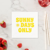 Retro Sunny Days nur Zitat glücklichen Sommer Part Serviette (Beispiel)