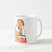 Retro "Sunny Exposure Florida" Button-Up Kaffeetasse (VorderseiteRechts)