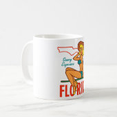Retro "Sunny Exposure Florida" Button-Up Kaffeetasse (Vorderseite Links)