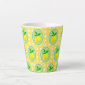 Retro Sunny Lemon Gelbes Frühlinggrün Milchtasse (Vorderseite)