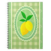 Retro Sunny Lemon Gelbes Frühlinggrün Notizblock (Vorderseite)