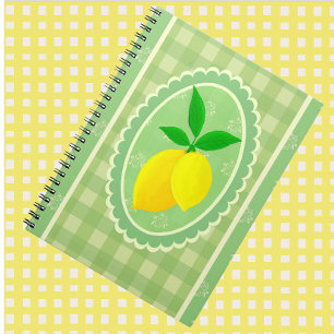 Retro Sunny Lemon Gelbes Frühlinggrün Notizblock