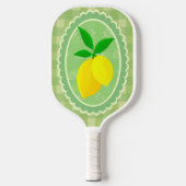 Retro Sunny Lemon Gelbes Frühlinggrün Pickleball Schläger (Vorderseite)