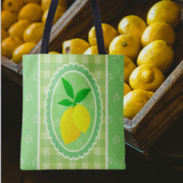Retro Sunny Lemon Gelbes Frühlinggrün Tasche