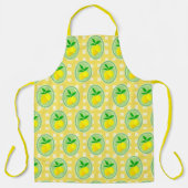 Retro Sunny Lemon Yellow Spring Green Schürze (Vorderseite)