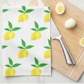 Retro Sunny Yellow Lemon Drop Blue Check Serviette