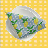 Retro Sunny Yellow Lemon Green Gingham Karo Getränkeuntersetzer