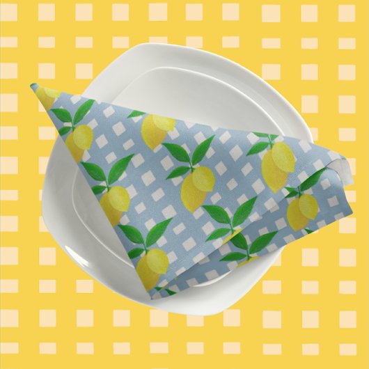 Retro Sunny Yellow Lemon Green Gingham Karo Getränkeuntersetzer