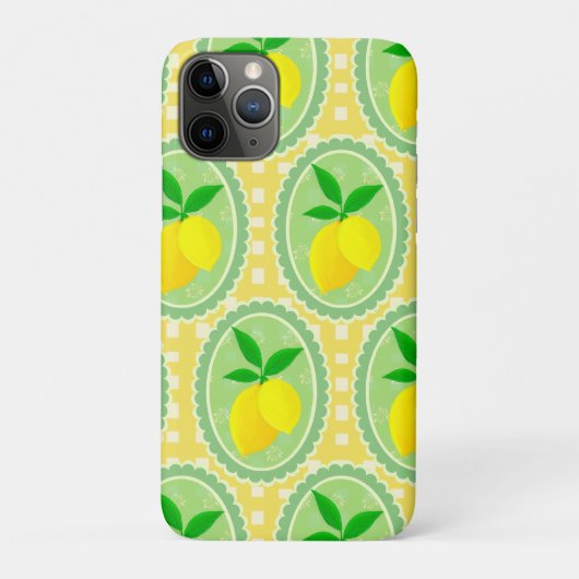 Retro Sunny Yellow Lemons Case-Mate iPhone Hülle (Rückseite)