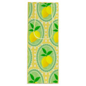 Retro Sunny Yellow Lemons Geschenktüte Für Weinflaschen (Vorderseite)