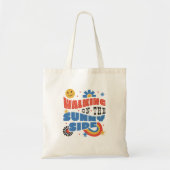 Retro Sunny Zitat Tragetasche (Vorne)