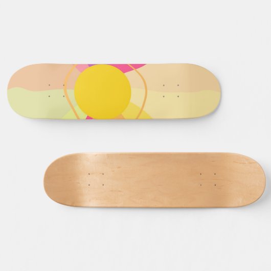 Retro Sunrise Glam #1 #wall #art Skateboard (Horizontal)