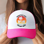 Retro Sunset 30. 40. 50. 60. 70 Geburtstagskopf Truckerkappe<br><div class="desc">Retro Sunset Vacation Birthday Trip Crew Squad Trucker Hat</div>