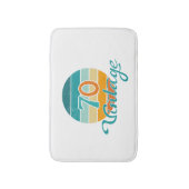 Retro Sunset 70 Vintag gestört Badematte (Vorderseite Vertikal)