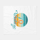 Retro Sunset 70 Vintag gestört Fleecedecke (Vorderseite (Horizontal))