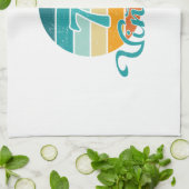 Retro Sunset 70 Vintag gestört Geschirrtuch (Gefaltet)