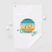 Retro Sunset 70 Vintag gestört Golfhandtuch (Insitu)