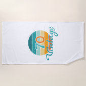 Retro Sunset 70 Vintag gestört Strandtuch (Vorderseite)