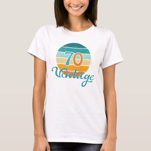 Retro Sunset 70 Vintag gestört T-Shirt (Vorderseite)