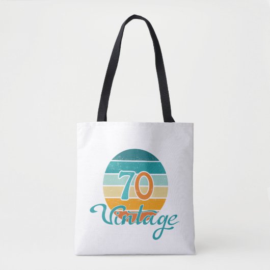 Retro Sunset 70 Vintag gestört Tasche (Vorderseite)
