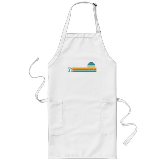 Retro Sunset 71 Lange Schürze (Vorne)