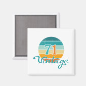 Retro Sunset 71 Vintag gestört Magnet (Vorderseite/Rückseite)