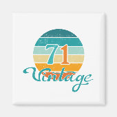 Retro Sunset 71 Vintag gestört Magnet (Vorne)