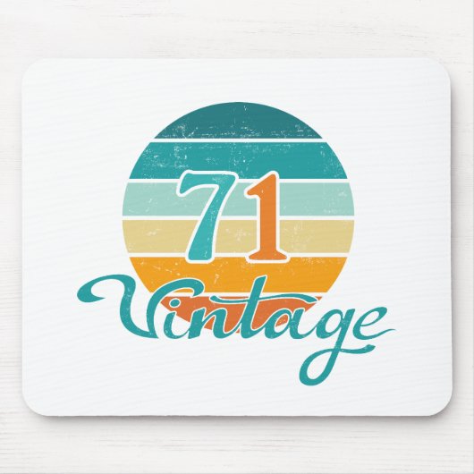 Retro Sunset 71 Vintag gestört Mousepad (Vorne)
