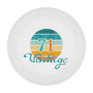 Retro Sunset 71 Vintag gestört Schneidebrett