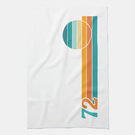 Retro Sunset 72 Geschirrtuch (Vertikal)