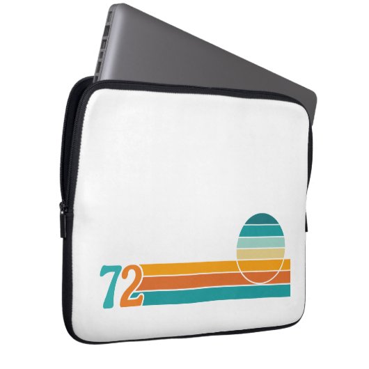 Retro Sunset 72 Laptopschutzhülle (Vorne Rechts)