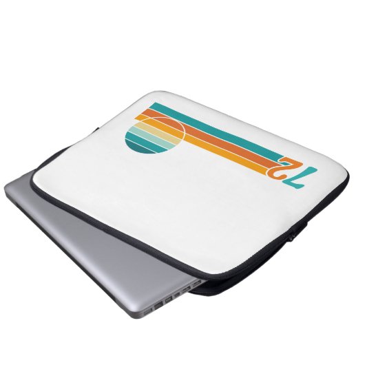 Retro Sunset 72 Laptopschutzhülle (Vorne Knopf)